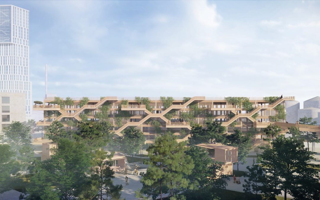 Wooden Parking House and Mobility Hub