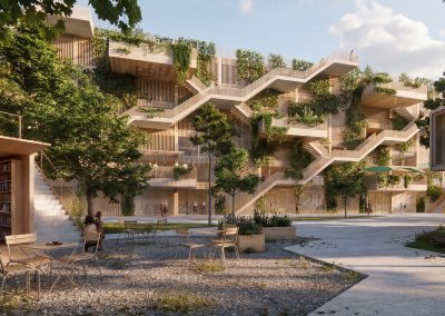 Wooden Parking House and Mobility Hub