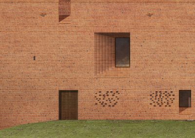 Nyborg Slot - facade detail_with railing_without pulled back-green